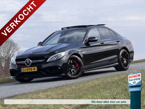 Mercedes C-Klasse C63 S AMG 600PK Edition 1 / Pano / Schaalstoelen / Downpipes / 360º Camera / Burmester / Dealr Ondr / Memory / Led / Rij Assistentie