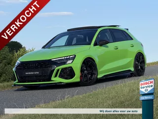 Audi Rs3 2.5 TFSI 400PK Quattro / Hulk / Pano / Keramisch / B&O / Full Maxton / Schaalstoelen / Memory / Keyless / Carplay / Camera / Carbon / Side Assist