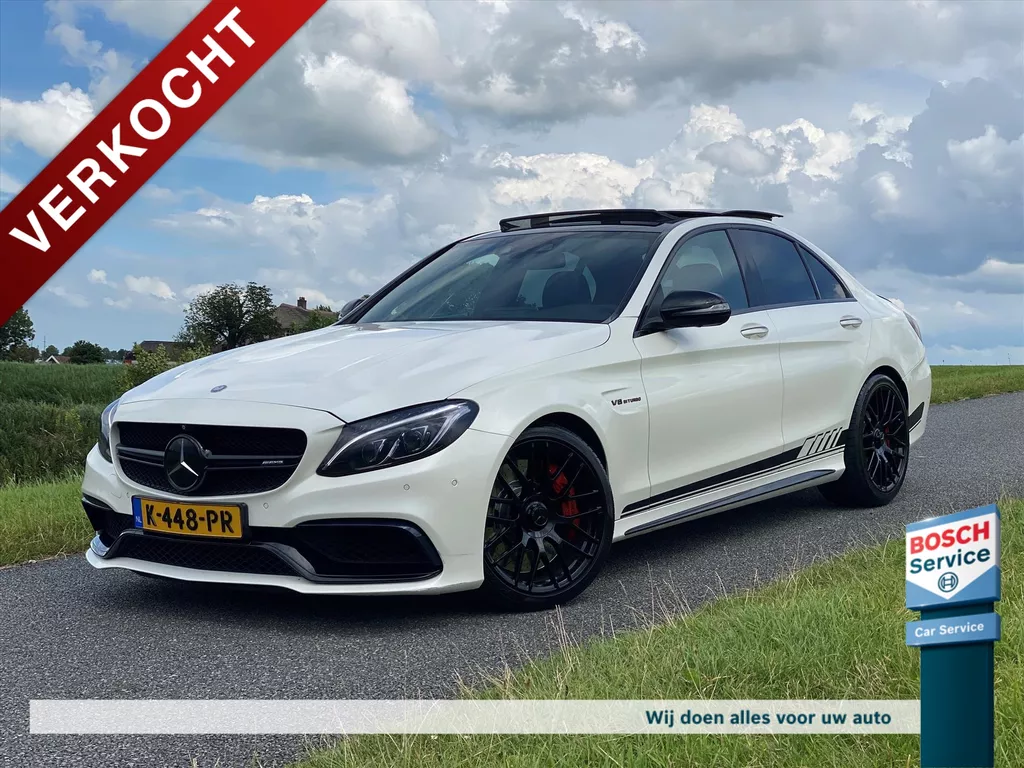 Mercedes C-Klasse C63S 4.0 Edition one/dealer onderhouden/sfeerverlichting/head up/pano